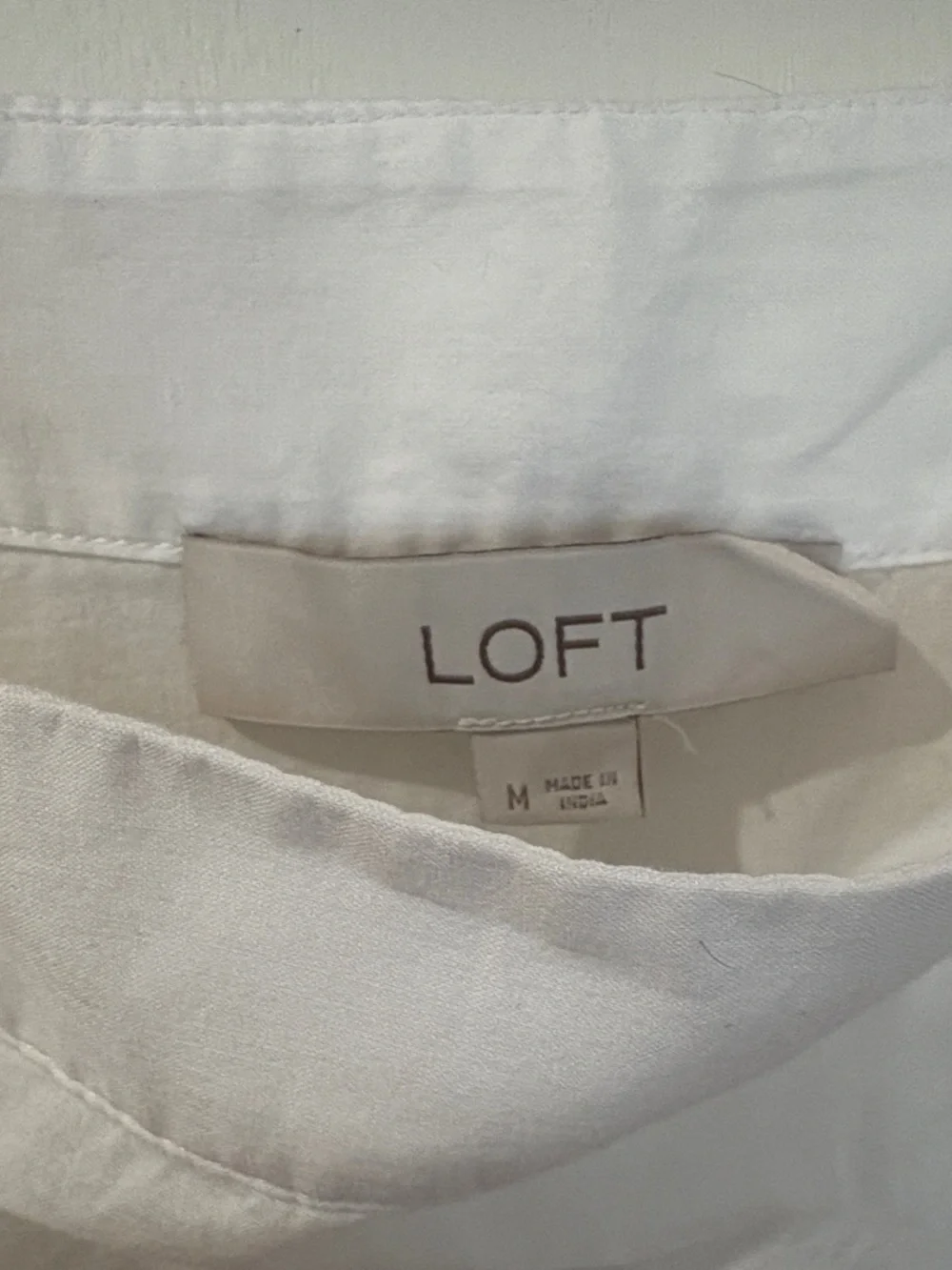 LOFT White Square-Neck Eyelet Cotton Blouse - Picture 3 of 6